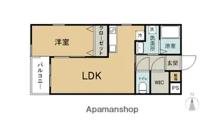 リデアル上人ヶ浜【305号室】の間取り