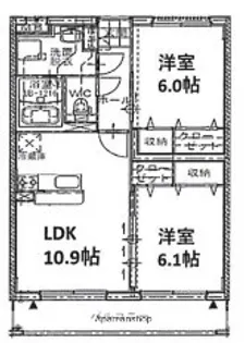 HALELEA照波園【3階】の間取り