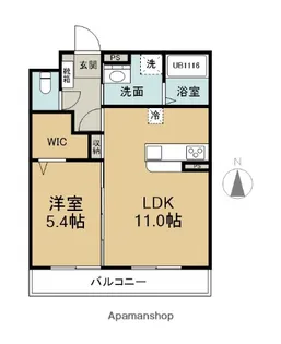大分県由布市挾間町下市【マンション】の間取り