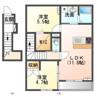 アローラ石垣【2階】の間取り