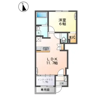 エス・ハウス(S・HOUSE)【1階】の間取り