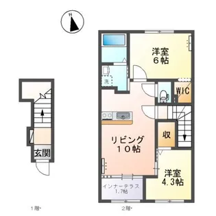 エス・ハウス(S・HOUSE)【2階】の間取り