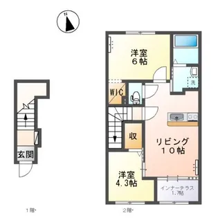 エス・ハウス(S・HOUSE)【2階】の間取り