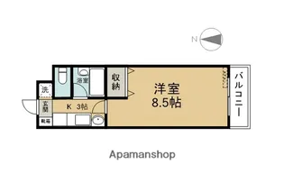 サンヒーローマンション亀川Ⅰ【503号室】の間取り