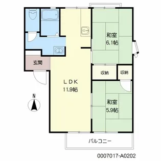 TSS別府 Ⅰ【2階】の間取り