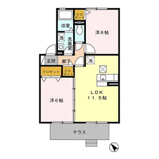 コンフォール鶴見III B【1階】の間取り