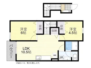 ベルデュール【202号室】の間取り