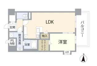 シャンス・ミカド船小路【806号室】の間取り