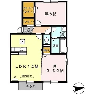 さくらHILL A棟【1階】の間取り