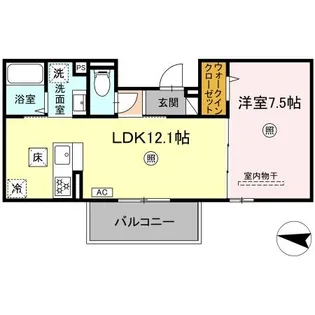 サニーサイド幸町II【1階】の間取り