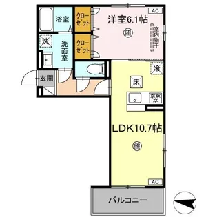 サニーサイド幸町II【1階】の間取り