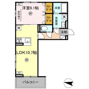 サニーサイド幸町II【3階】の間取り