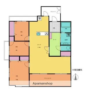 アドバンス石垣東【1201号室】の間取り
