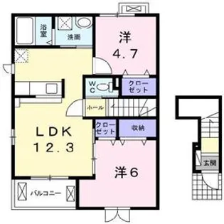 プリヴィラ【2階】の間取り