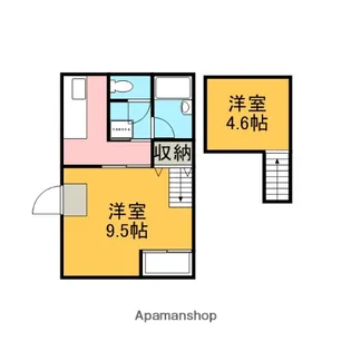 平田フラット【202号室】の間取り