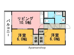 プランタン南町【101号室】の間取り