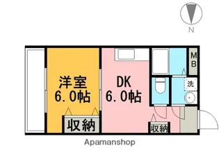ヴィラウェリントン【608号室】の間取り