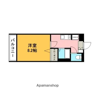 カーサ芳美Ⅱ【410号室】の間取り