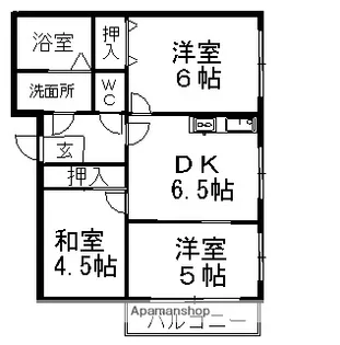 プルミエール東荘園【201号室】の間取り