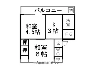 鶴見台第1ビル【4階】の間取り