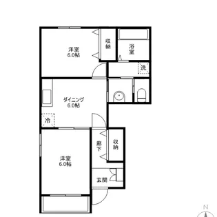 オアシス大内Ⅲ【1階】の間取り