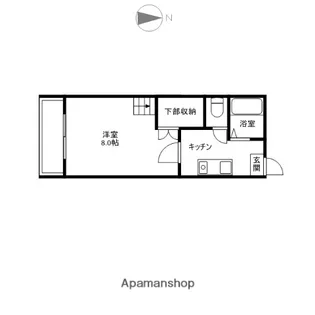 エーデル湯の川【103号室】の間取り