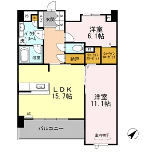 アルカーサル大道【7階】の間取り