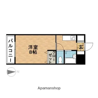 カステーロ・ヴェルデ【603号室】の間取り