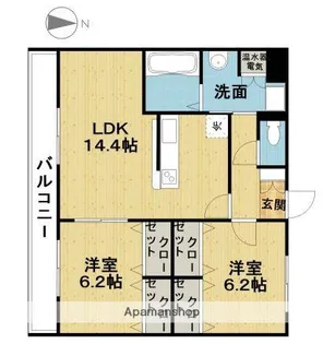上野の丘壱番館【502号室】の間取り