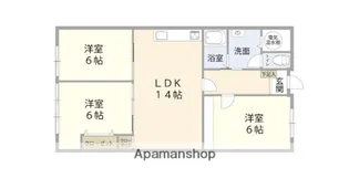 三和コーポ岩田町【11階】の間取り