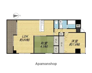 P&Cビルディング パークサイド【703号室】の間取り