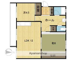 BLUE SKY ONE明野1番館【206号室】の間取り