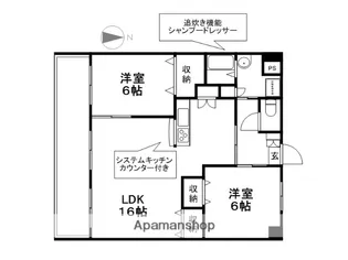 プランドール7番館【502号室】の間取り