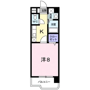 リバーサイド中島【4階】の間取り