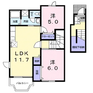 クレストールふじⅡ【2階】の間取り
