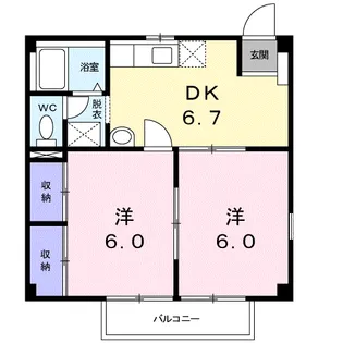 カームハウス【1階】の間取り