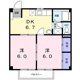 カームハウス【1階】の間取り