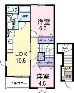 グレイスHAL B【2階】の間取り