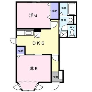 ディアコート北原 A棟【1階】の間取り
