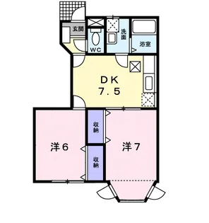 ミレニアム・KAN Ⅲ【1階】の間取り