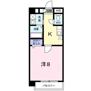 1Kの間取り画像