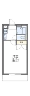 レオパレス三秀A【206号室】の間取り