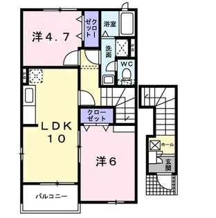 めぞん佐野A【2階】の間取り