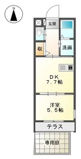 フェリーチェ コート【00203号室】の間取り