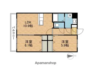 はなみずきⅠ番館【1階】の間取り