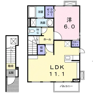 ミニョン カナージュ Ⅲ【2階】の間取り