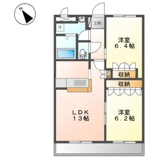 オレンジヴィラ【2階】の間取り