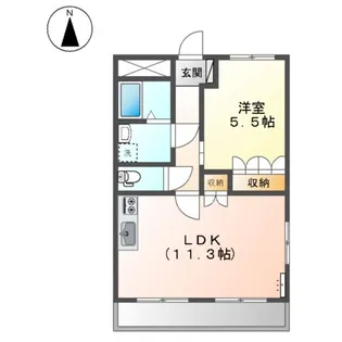 グレイス ヴィラⅠ【00201号室】の間取り