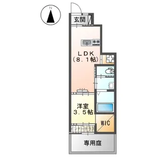 グレーシア皆春【1階】の間取り
