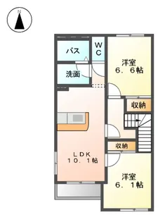 ウッドヒル【00201号室】の間取り